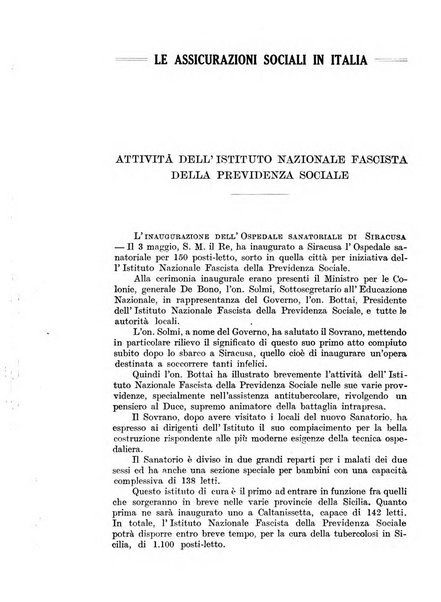 Le assicurazioni sociali pubblicazione della Cassa nazionale per le assicurazioni sociali