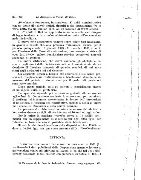 Le assicurazioni sociali pubblicazione della Cassa nazionale per le assicurazioni sociali