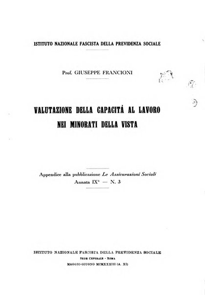 Le assicurazioni sociali pubblicazione della Cassa nazionale per le assicurazioni sociali