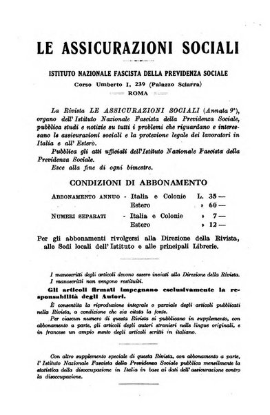 Le assicurazioni sociali pubblicazione della Cassa nazionale per le assicurazioni sociali