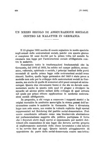 Le assicurazioni sociali pubblicazione della Cassa nazionale per le assicurazioni sociali