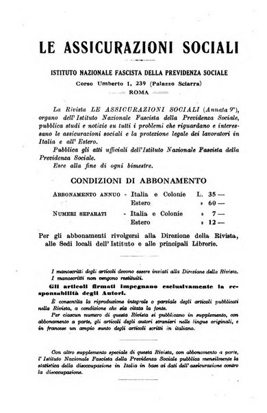 Le assicurazioni sociali pubblicazione della Cassa nazionale per le assicurazioni sociali