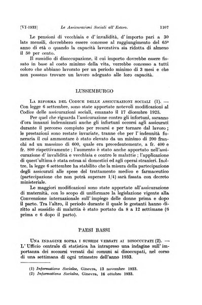 Le assicurazioni sociali pubblicazione della Cassa nazionale per le assicurazioni sociali