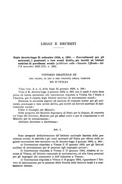 Le assicurazioni sociali pubblicazione della Cassa nazionale per le assicurazioni sociali