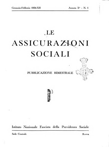 Le assicurazioni sociali pubblicazione della Cassa nazionale per le assicurazioni sociali