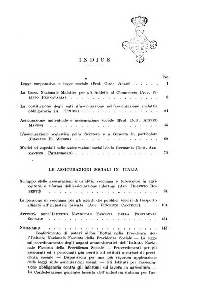 Le assicurazioni sociali pubblicazione della Cassa nazionale per le assicurazioni sociali