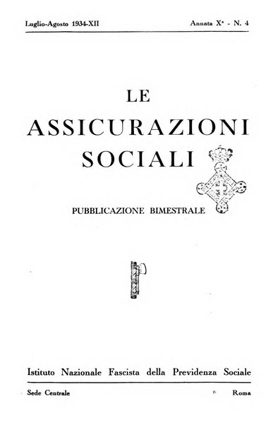 Le assicurazioni sociali pubblicazione della Cassa nazionale per le assicurazioni sociali