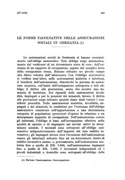 Le assicurazioni sociali pubblicazione della Cassa nazionale per le assicurazioni sociali