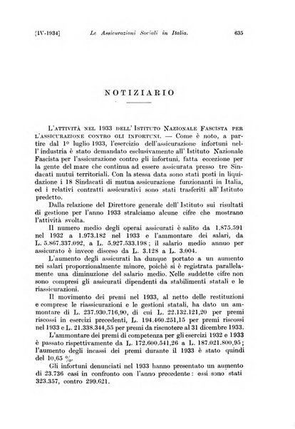 Le assicurazioni sociali pubblicazione della Cassa nazionale per le assicurazioni sociali