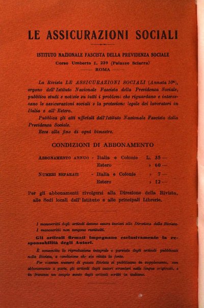 Le assicurazioni sociali pubblicazione della Cassa nazionale per le assicurazioni sociali