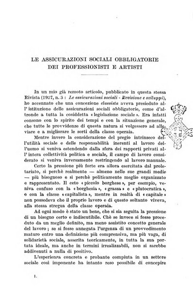 Le assicurazioni sociali pubblicazione della Cassa nazionale per le assicurazioni sociali