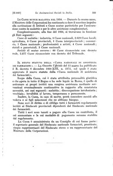 Le assicurazioni sociali pubblicazione della Cassa nazionale per le assicurazioni sociali