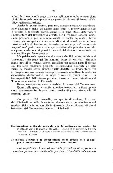 Le assicurazioni sociali pubblicazione della Cassa nazionale per le assicurazioni sociali