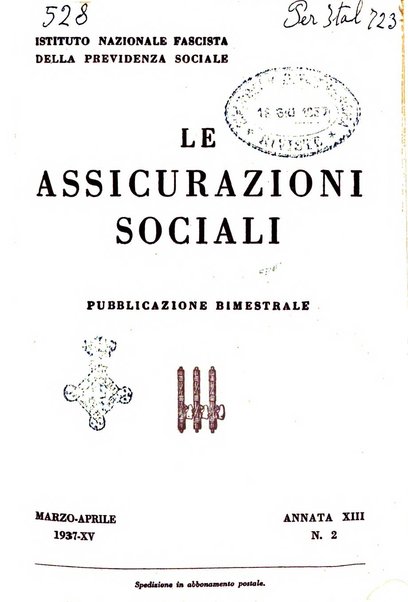 Le assicurazioni sociali pubblicazione della Cassa nazionale per le assicurazioni sociali