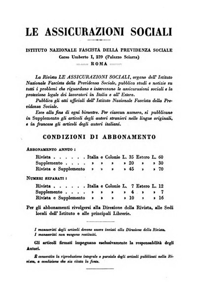 Le assicurazioni sociali pubblicazione della Cassa nazionale per le assicurazioni sociali