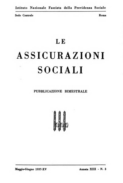 Le assicurazioni sociali pubblicazione della Cassa nazionale per le assicurazioni sociali