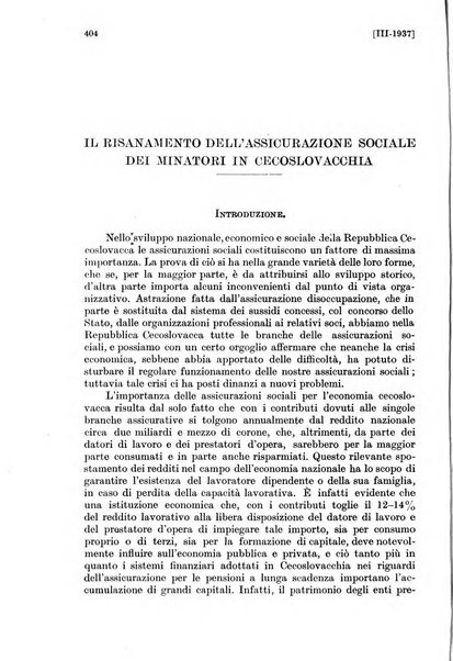 Le assicurazioni sociali pubblicazione della Cassa nazionale per le assicurazioni sociali