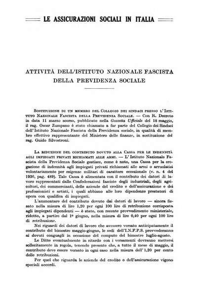 Le assicurazioni sociali pubblicazione della Cassa nazionale per le assicurazioni sociali