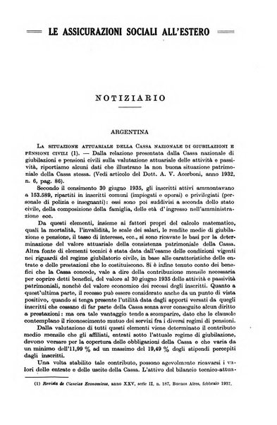 Le assicurazioni sociali pubblicazione della Cassa nazionale per le assicurazioni sociali