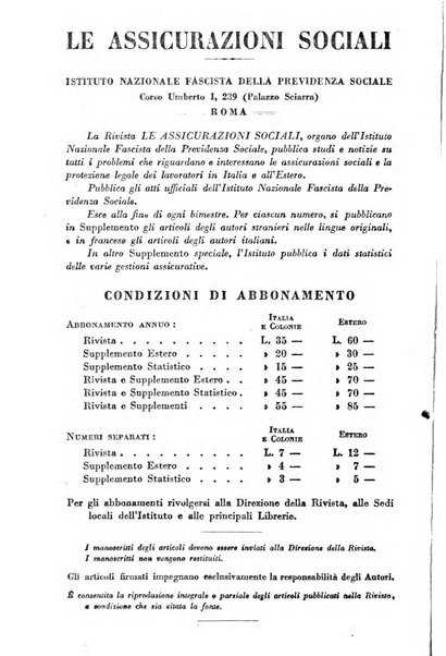 Le assicurazioni sociali pubblicazione della Cassa nazionale per le assicurazioni sociali