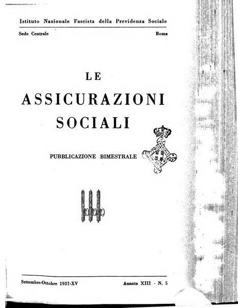 Le assicurazioni sociali pubblicazione della Cassa nazionale per le assicurazioni sociali