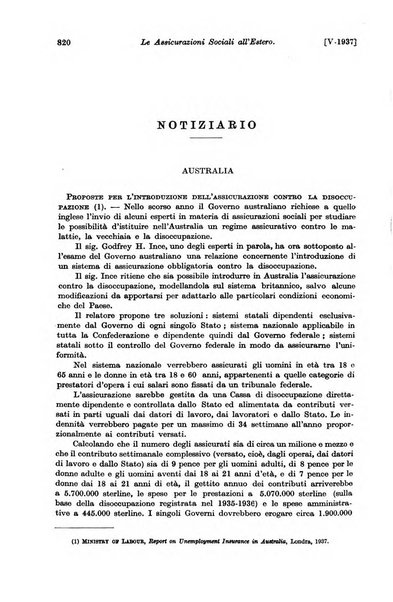 Le assicurazioni sociali pubblicazione della Cassa nazionale per le assicurazioni sociali