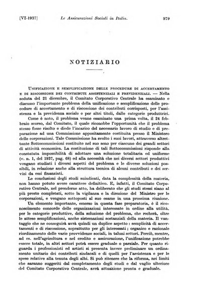 Le assicurazioni sociali pubblicazione della Cassa nazionale per le assicurazioni sociali