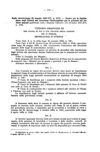 Le assicurazioni sociali pubblicazione della Cassa nazionale per le assicurazioni sociali