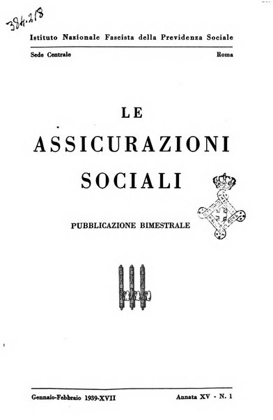 Le assicurazioni sociali pubblicazione della Cassa nazionale per le assicurazioni sociali