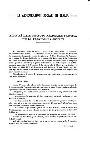 Le assicurazioni sociali pubblicazione della Cassa nazionale per le assicurazioni sociali