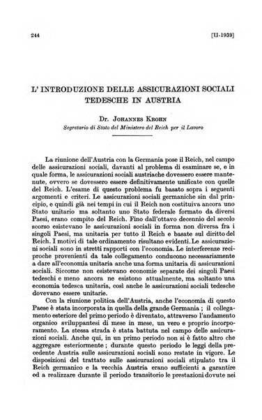 Le assicurazioni sociali pubblicazione della Cassa nazionale per le assicurazioni sociali