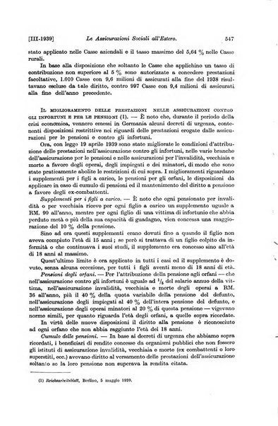 Le assicurazioni sociali pubblicazione della Cassa nazionale per le assicurazioni sociali