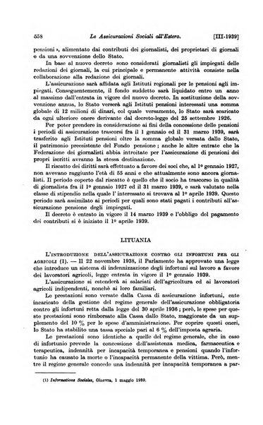 Le assicurazioni sociali pubblicazione della Cassa nazionale per le assicurazioni sociali