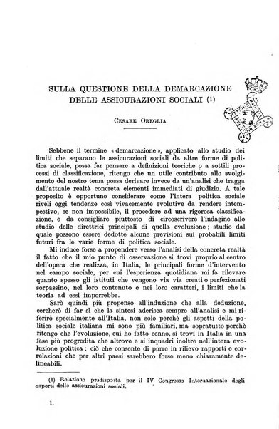 Le assicurazioni sociali pubblicazione della Cassa nazionale per le assicurazioni sociali