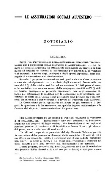 Le assicurazioni sociali pubblicazione della Cassa nazionale per le assicurazioni sociali