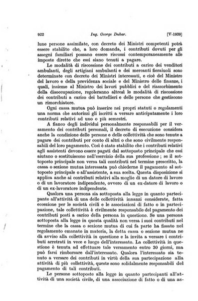 Le assicurazioni sociali pubblicazione della Cassa nazionale per le assicurazioni sociali