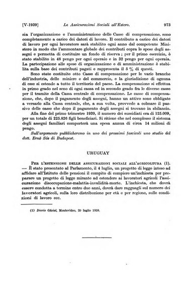 Le assicurazioni sociali pubblicazione della Cassa nazionale per le assicurazioni sociali