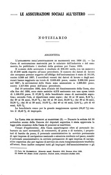 Le assicurazioni sociali pubblicazione della Cassa nazionale per le assicurazioni sociali