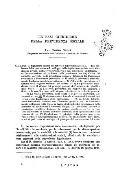 Le assicurazioni sociali pubblicazione della Cassa nazionale per le assicurazioni sociali