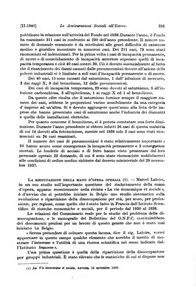 Le assicurazioni sociali pubblicazione della Cassa nazionale per le assicurazioni sociali