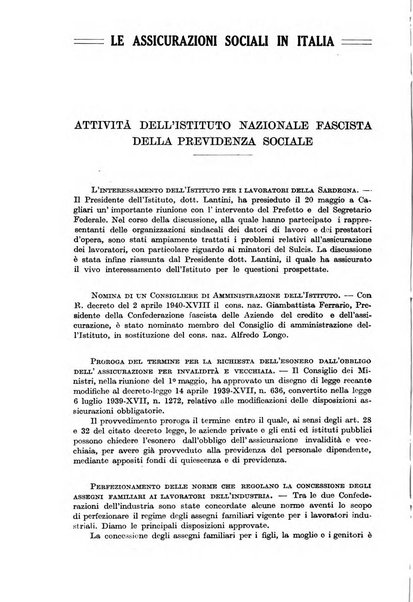 Le assicurazioni sociali pubblicazione della Cassa nazionale per le assicurazioni sociali