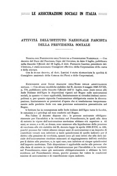 Le assicurazioni sociali pubblicazione della Cassa nazionale per le assicurazioni sociali