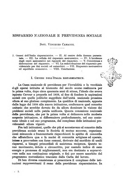 Le assicurazioni sociali pubblicazione della Cassa nazionale per le assicurazioni sociali