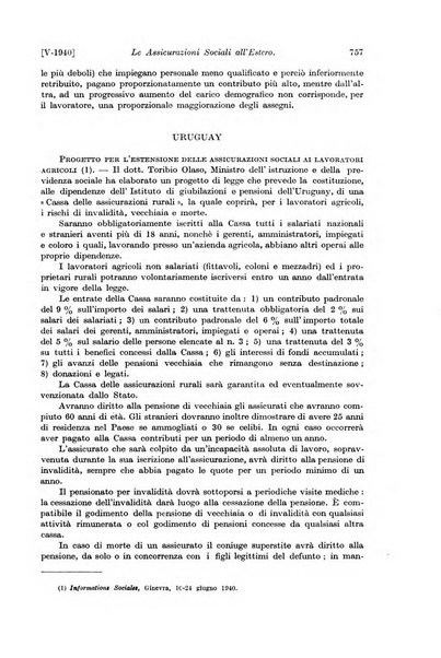 Le assicurazioni sociali pubblicazione della Cassa nazionale per le assicurazioni sociali