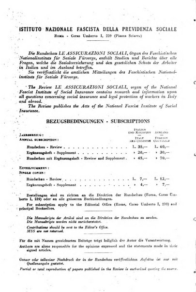 Le assicurazioni sociali pubblicazione della Cassa nazionale per le assicurazioni sociali