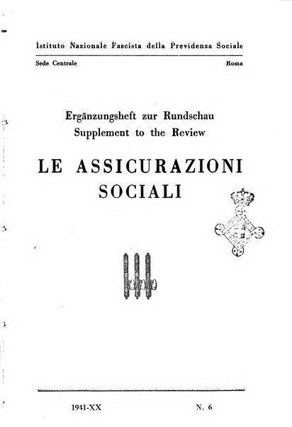 Le assicurazioni sociali pubblicazione della Cassa nazionale per le assicurazioni sociali