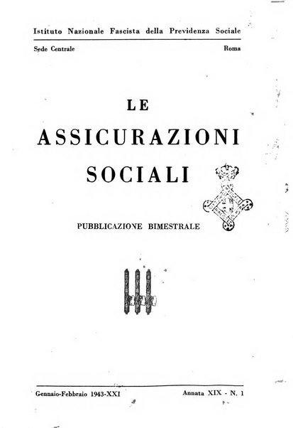 Le assicurazioni sociali pubblicazione della Cassa nazionale per le assicurazioni sociali