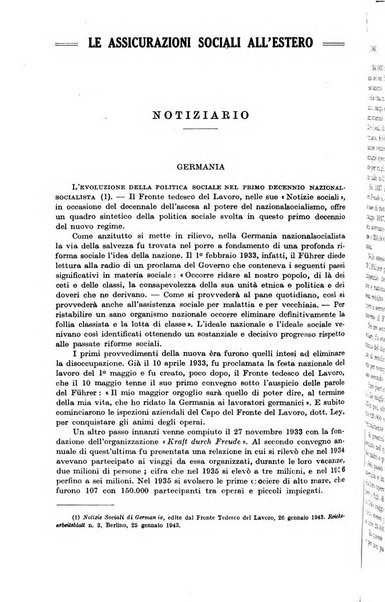 Le assicurazioni sociali pubblicazione della Cassa nazionale per le assicurazioni sociali