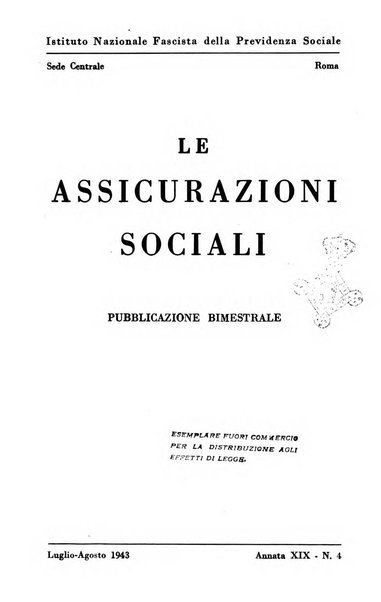 Le assicurazioni sociali pubblicazione della Cassa nazionale per le assicurazioni sociali