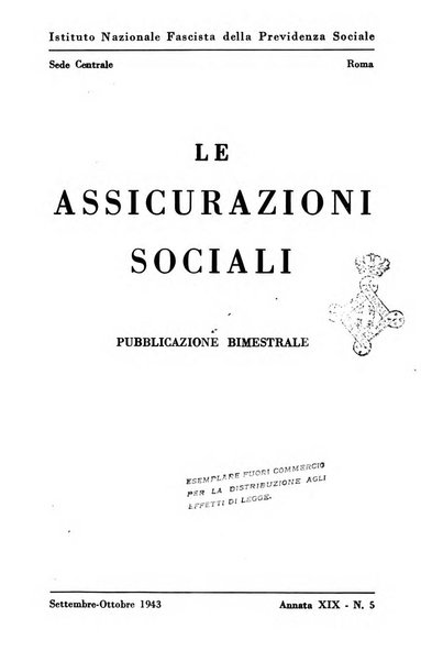 Le assicurazioni sociali pubblicazione della Cassa nazionale per le assicurazioni sociali